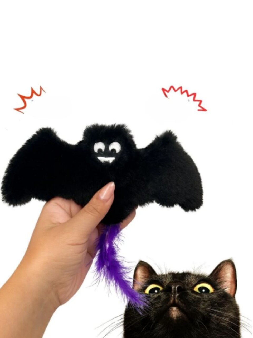 Jucărie pentru pisici, Paws &amp; Whiskers, Miyav 1024, Alb/Negru - imagine 5